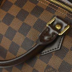Pre Owned Louis Vuitton Brown Damier Ebene Speedy 30 Handbag