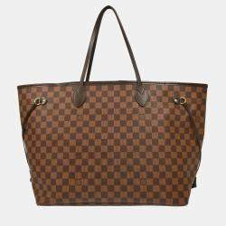 Pre Owned Louis Vuitton Brown Damier Ebene Neverfull GM Tote Handbag