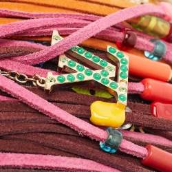 مملوكة مسبقًا Louis Vuitton Black Monogram Multicolore Limited Edition Fringe Speedy 25 Bag