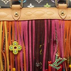 مملوكة مسبقًا Louis Vuitton Black Monogram Multicolore Limited Edition Fringe Speedy 25 Bag