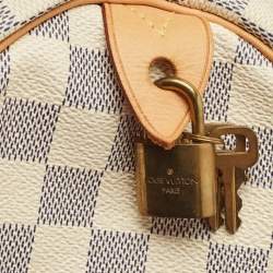 Pre Owned Louis Vuitton Damier Azur Canvas Speedy 35 Bag