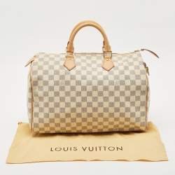 Pre Owned Louis Vuitton Damier Azur Canvas Speedy 35 Bag