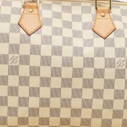 Pre Owned Louis Vuitton Damier Azur Canvas Speedy 35 Bag