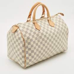 Pre Owned Louis Vuitton Damier Azur Canvas Speedy 35 Bag
