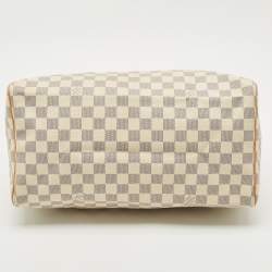 Pre Owned Louis Vuitton Damier Azur Canvas Speedy 35 Bag