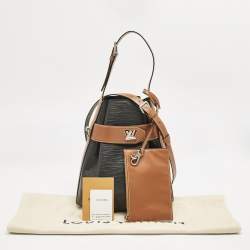 Pre Owned Louis Vuitton Black/Brown Epi Leather Twist Bucket Bag