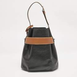 Pre Owned Louis Vuitton Black/Brown Epi Leather Twist Bucket Bag