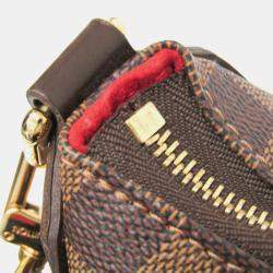 Pre Owned Louis Vuitton Damier Ebene Canvas Evora MM Shoulder Bag
