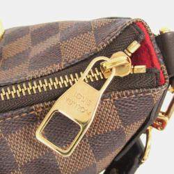 Pre Owned Louis Vuitton Damier Ebene Canvas Evora MM Shoulder Bag