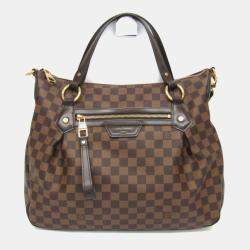 Pre Owned Louis Vuitton Damier Ebene Canvas Evora MM Shoulder Bag