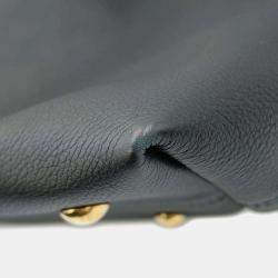 Pre Owned Louis Vuitton Black Leather Lowkey Hobo PM Bag