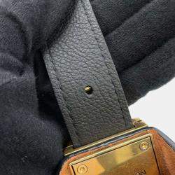 Pre Owned Louis Vuitton Black Leather Lowkey Hobo PM Bag