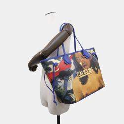 Louis Vuitton Blue Multicolor Monogram Masters Gauguin Neverfull MM Tote Bag
