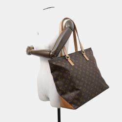 Pre Owned Louis Vuitton Brown Monogram Canvas Cabas Mezzo Tote Bag