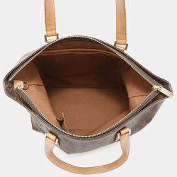 Pre Owned Louis Vuitton Brown Monogram Canvas Cabas Mezzo Tote Bag