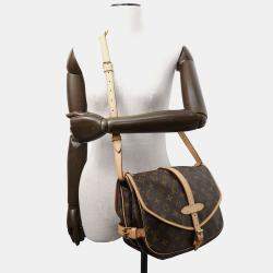 Pre Owned Louis Vuitton Brown Monogram Canvas Saumur 30 Shoulder Bag