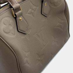 Louis Vuitton Tourterelle Monogram Empreinte Leather Speedy Bandouliere 25 Satchel Bag