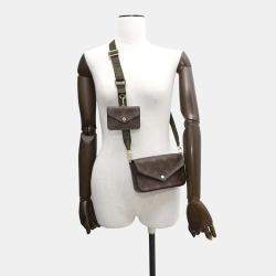 Pre Owned Louis Vuitton Green Monogram Multi Pochette Shoulder Bag