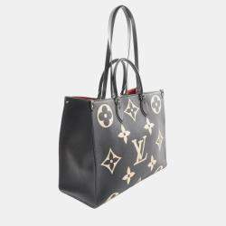 Louis Vuitton Black Beige Monogram Empreinte OnTheGo GM Tote Bag