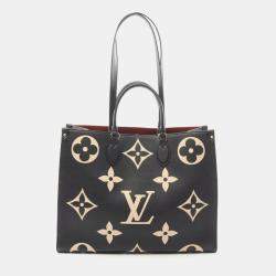 Louis Vuitton Black Beige Monogram Empreinte OnTheGo GM Tote Bag
