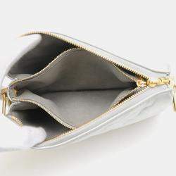 Louis Vuitton Silver Leather Monogram Coussin BB Crossbody Bag