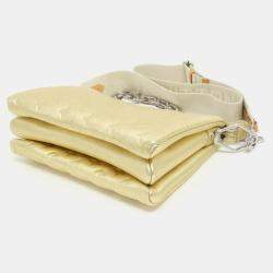 Louis Vuitton Gold Leather Monogram Coussin PM Shoulder Bag