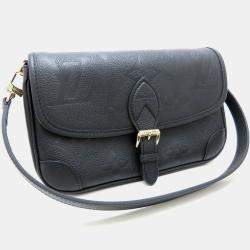 Pre Owned Louis Vuitton Noir Leather Monogram Empreinte Diane Shoulder Bag