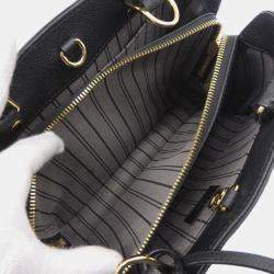 Louis Vuitton Black Leather Monogram Empreinte Montaigne BB Handbag