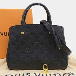 Louis Vuitton Black Leather Monogram Empreinte Montaigne BB Handbag