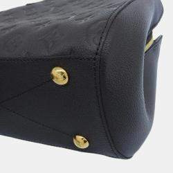 Louis Vuitton Black Leather Monogram Empreinte Montaigne BB Handbag