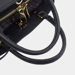 Louis Vuitton Black Leather Monogram Empreinte Montaigne BB Handbag
