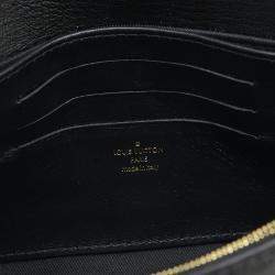 Louis Vuitton Black Leather Bubblegram Wallet on Strap