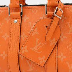 Louis Vuitton Orange Leather Taigarama Keepall Bandouliere 25 Shoulder Bag