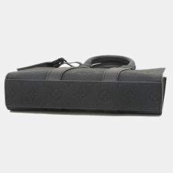 Louis Vuitton  Black Monogram Taurillon Sac Plat Cross Bag