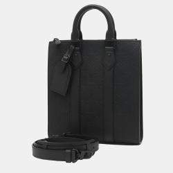Louis Vuitton  Black Monogram Taurillon Sac Plat Cross Bag