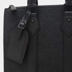 Louis Vuitton  Black Monogram Taurillon Sac Plat Cross Bag