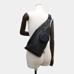 Louis Vuitton Black Monogram Shadow Duo Sling Body Bag 