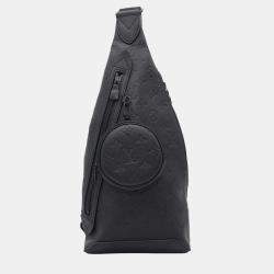 Louis Vuitton Black Monogram Shadow Duo Sling Body Bag 