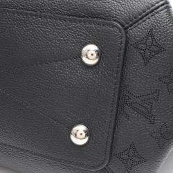 Pre Owned Louis Vuitton Black Leather Mahina Haumea Satchel Bag