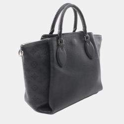 Pre Owned Louis Vuitton Black Leather Mahina Haumea Satchel Bag