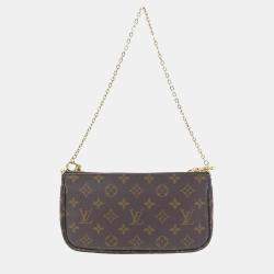 Pre Owned Louis Vuitton Brown Monogram Canvas Multi Pochette Accessoires Shoulder Bag