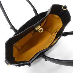 Louis Vuitton Black Monogram Leather On My Side MM Handbag