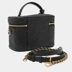 Louis Vuitton Black Monogram Empreinte Leather Vanity PM Shoulder Bag