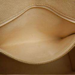 Louis Vuitton Cream Bicolor Monogram Empreinte Leather OnTheGo PM Tote Bag