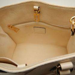 Louis Vuitton Cream Bicolor Monogram Empreinte Leather OnTheGo PM Tote Bag