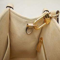 Louis Vuitton Cream Bicolor Monogram Empreinte Leather OnTheGo PM Tote Bag