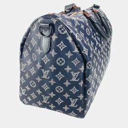 Louis Vuitton Navy Monogram Canvas Ink Upside Down Keepall Bandouliere 50 Travel Bag