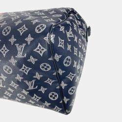Louis Vuitton Navy Monogram Canvas Ink Upside Down Keepall Bandouliere 50 Travel Bag