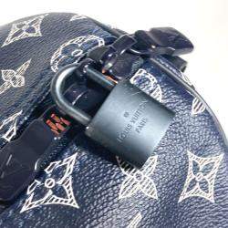 Louis Vuitton Navy Monogram Canvas Ink Upside Down Keepall Bandouliere 50 Travel Bag