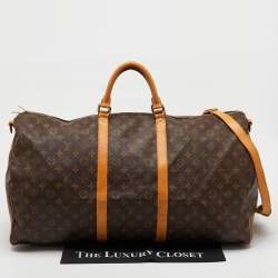 Louis Vuitton Monogram Canvas Keepall Bandoulière 60 Bag